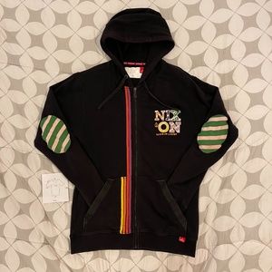 Nixon watch hooded full zip sweatshirt